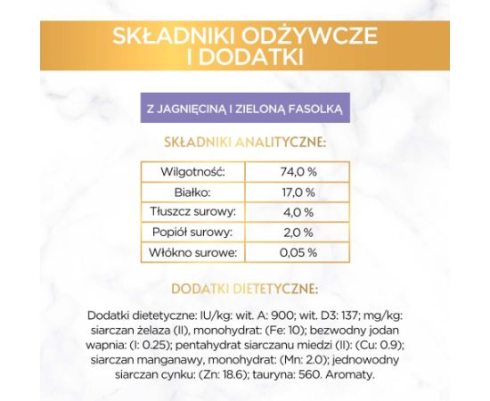 Purina GOURMET GOLD - Savoury Cake with Lamb and Green Beans 85g Kaķu konservi