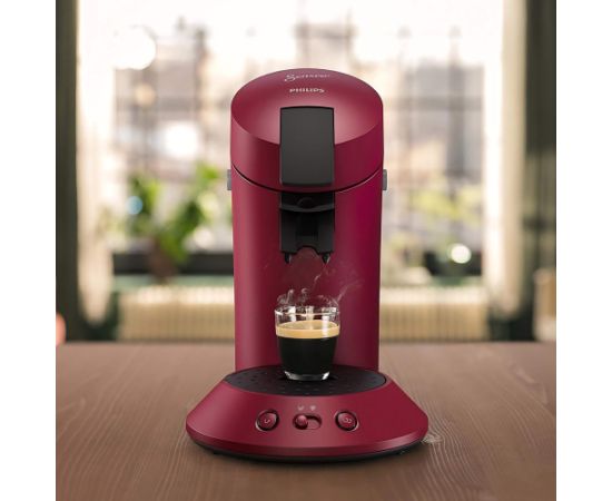 PHILIPS SENSEO CSA210/91 Original Plus kafijas spilventiņu automāts, sarkans Kafijas aparāti