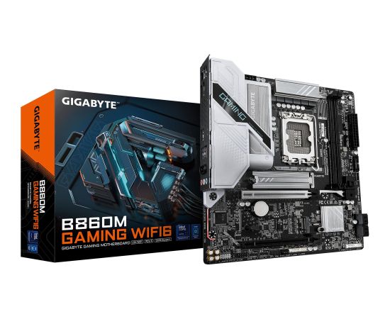 Mainboard GIGABYTE Intel B860 Express LGA1851 Micro-ATX Memory DDR5 Memory slots 2 B860MGAMINGWIFI6 Mātes plates
