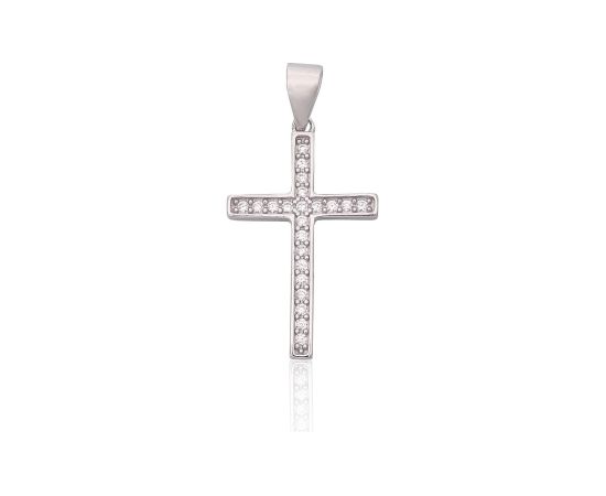 Sudraba kulons #2302033(PRh-Gr)_CZ, Sudrabs 925°, rodijs (pārklājums), Cirkoni, 1 gr. Krustiņi un ikonas