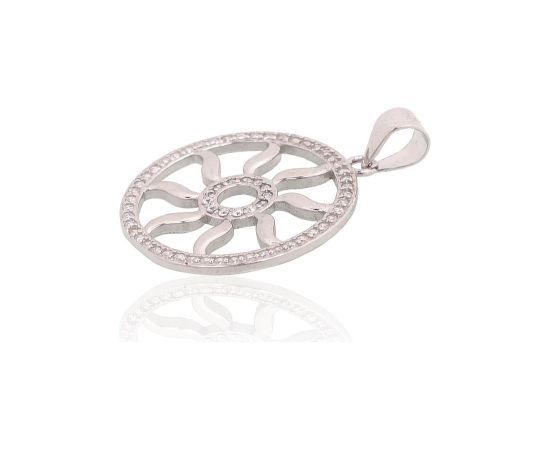 Sudraba kulons #2301992(PRh-Gr)_CZ, Sudrabs 925°, rodijs (pārklājums), Cirkoni, 2.1 gr. Sieviešu