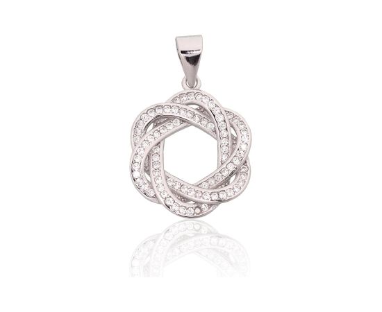Sudraba kulons #2301989(PRh-Gr)_CZ, Sudrabs 925°, rodijs (pārklājums), Cirkoni, 2.1 gr. Sieviešu
