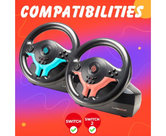 Subsonic Superdrive SV 250-S Driving Wheel Red Edition Piederumi konsolēm