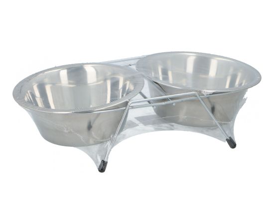 Miska dla psa i kota stal nierdzewna 2x550 ml Bļodas un dzirdinātāji