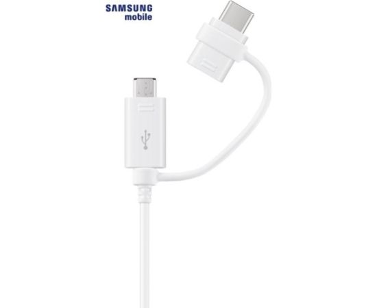 Samsung EP-DG930DWE USB 2in1 Cable USB-C & Micro USB Datu un Uzlādes Kabelis 1.5m (OEM) Data USB kabeļi