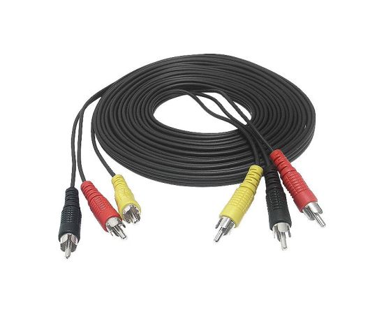 Goodbuy 3-RCA uz 3-RCA kabelis| 1,2 m | melns Data USB kabeļi