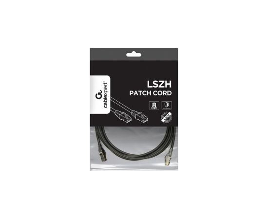Kabelis Gembird S/FTP Cat. 8 LSZH Patch Cord Black 3 m Tīkla vadi