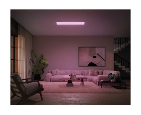Philips Hue Surimu rectangular panel light, 120 x 30 cm 2000-6500 Hue White Color Ambiance Bluetooth, Zigbee Griestu lampas - šķīvji