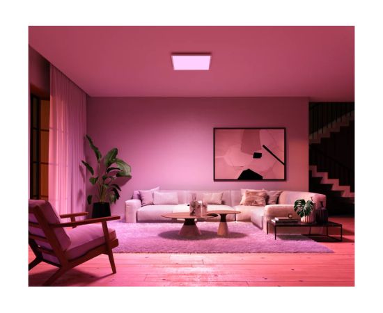 Philips Hue Surimu Square Panel Light, 60 x 60 cm 2000-6500 Hue White Color Ambiance Griestu lampas - šķīvji