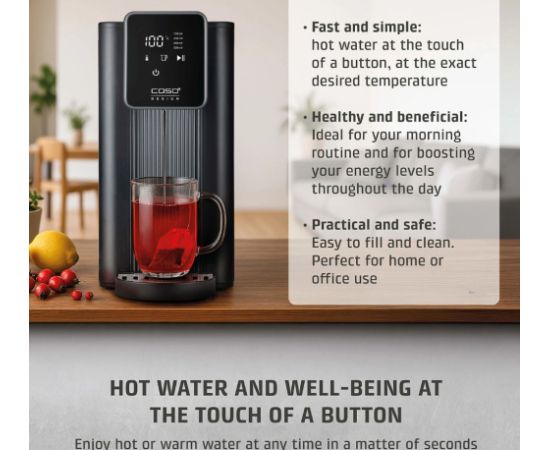 Caso Turbo Hot Water Dispenser HW 616 Water Dispenser 2600 W 2.5 L Plastic/Stainless Steel Black/Stainless Steel Чайники (электрические)