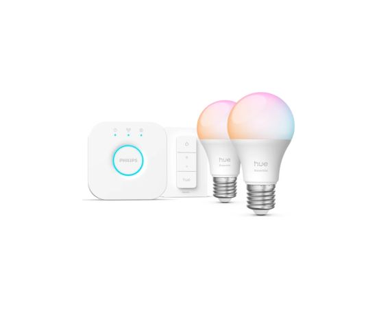 Philips Hue E WCA 806 A60 2kit SW EU E27 8 W 16 million colors, White and colored light Viedās lampas un spuldzes