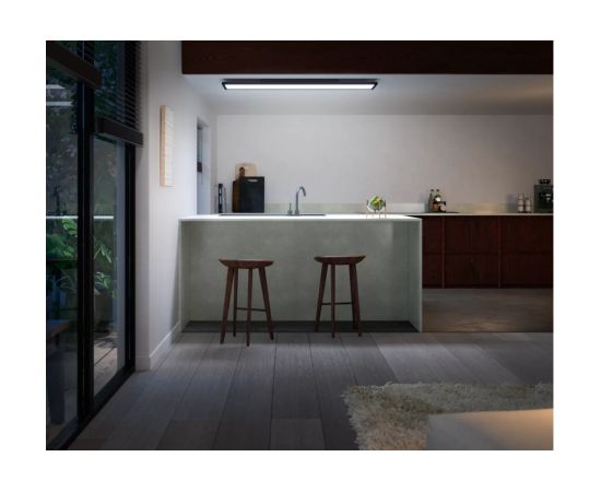 Philips Hue Aurelle rectangular panel light, Black, 120 x 30 cm 2200-6500 Hue White Ambiance Griestu lampas - šķīvji