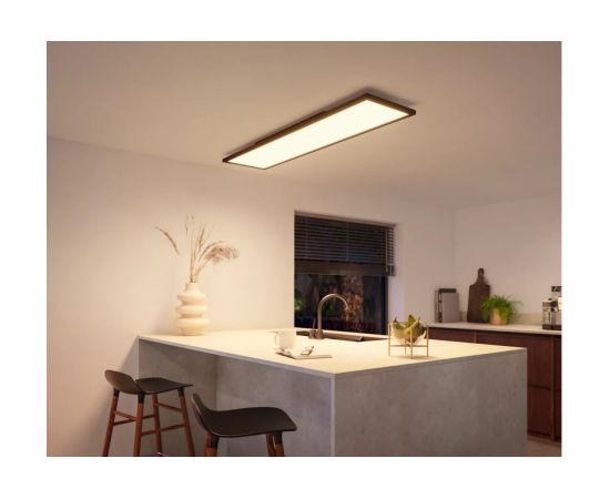 Philips Hue Aurelle rectangular panel light, Black, 120 x 30 cm 2200-6500 Hue White Ambiance Griestu lampas - šķīvji
