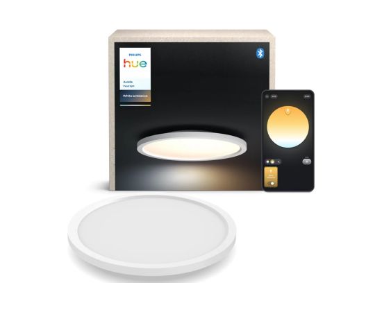 Philips Hue Aurelle Around Panel Light, White 2200-6500 Hue White Ambiance Griestu lampas - šķīvji