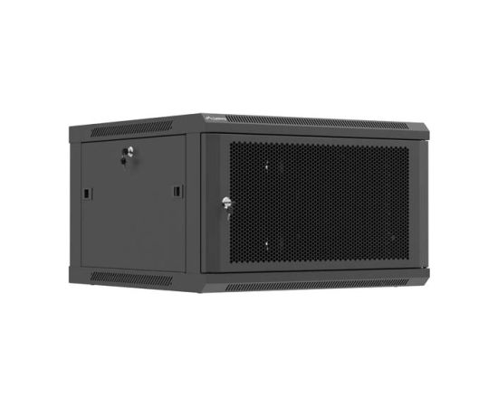 Lanberg Wall mounted installation cabinet 19" 6U 600X600 WF01-6606-23B Black Serveri un to komponentes