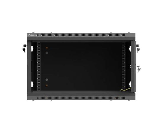 Lanberg Wall mounted installation cabinet 19" 6U 600X600 WF01-6606-23B Black Serveri un to komponentes