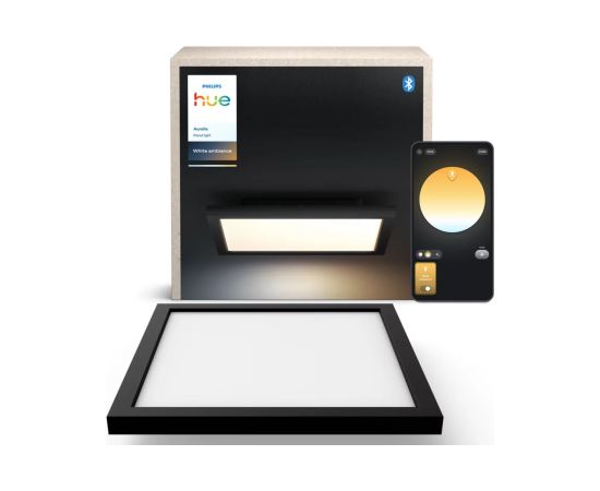 Philips Hue Aurelle square panel light, Black 2200-6500 Hue White Ambiance Griestu lampas - šķīvji