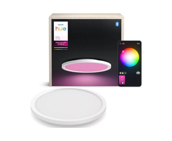 Philips Hue Surimu round panel light, 39.5 cm Bluetooth, Zigbee Griestu lampas - šķīvji