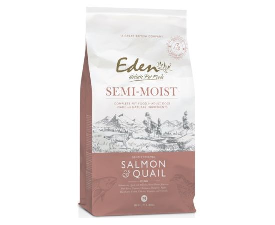 EDEN Semi-Moist Salmon & Quail - semi-moist dog food - 10kg Suņu barība