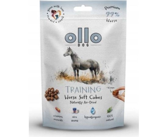OLLO Air Dried Training Horse Cubes - dog treat - 80g Suņu barība