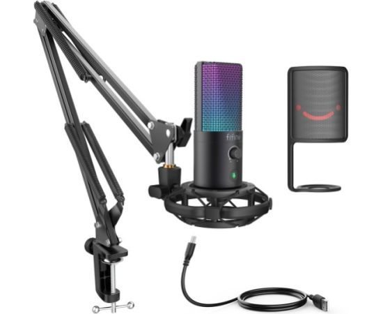 FIFINE T669 PRO3 Wired Microphone with RGB Lighting and Stand | USB / FIFINET669PRO3 Mikrofoni