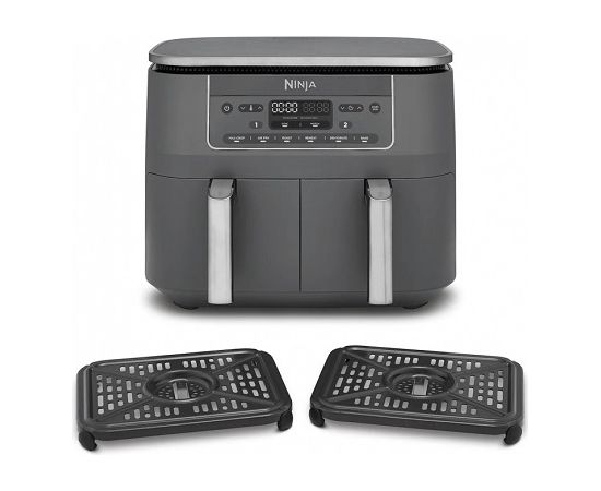 Ninja DZ300EU 6in1 Dual Zone 2470W tumši pelēks karstā gaisa friteris Jaunumi Sadz. tehnika