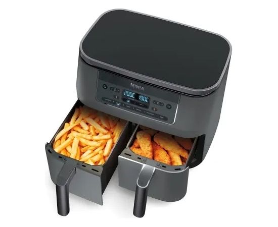 Ninja DZ300EU 6in1 Dual Zone 2470W tumši pelēks karstā gaisa friteris Jaunumi Sadz. tehnika