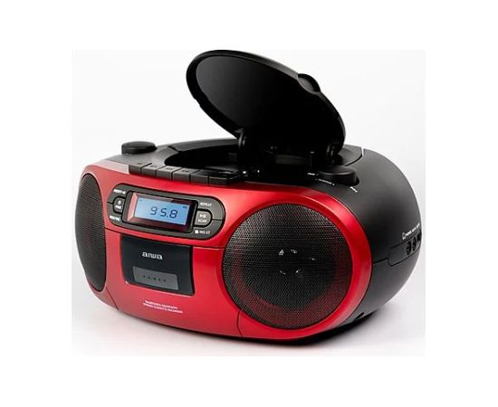 AIWA boombox sistēma ar kaseti, CD, bluetooth, AM/FM radio, sarkans - BBTC-550RD Jaunumi - Audio-Video