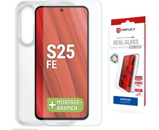 Samsung Galaxy S25 FE Real Screen Glass + Case By Displex Transparent Ekrānu aizsardzība