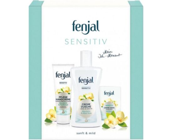 FENJAL_SET Sensitive krem pielęgnacyjny do rąk 75ml + żel pod prysznic 200ml + mydło w kostce 100g Smaržas - NESAKĀRTOTS