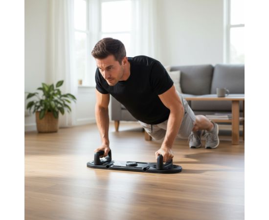 DBP02 daudzfunkcionāls dēlis vēdera preses un atspiešanās vingrinājumiem ar 3-in-1 HMS trosēm Тренажеры для брюшного пресса