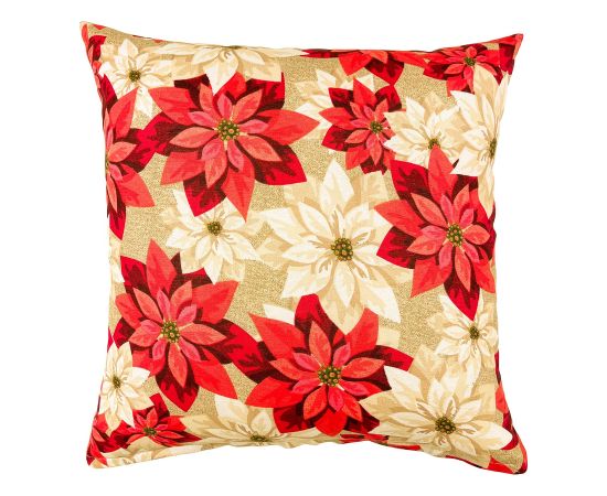Spilvens CHRISTMAS NEW 45x45cm, puansetijas Jaunumi -Dārzam