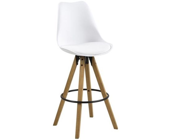 Барные стулья 2шт. DIMA 48,5x55xH111,5см, сиденье и спинка: кожзаменитель, цвет: белый Комплекты мебели для столовой