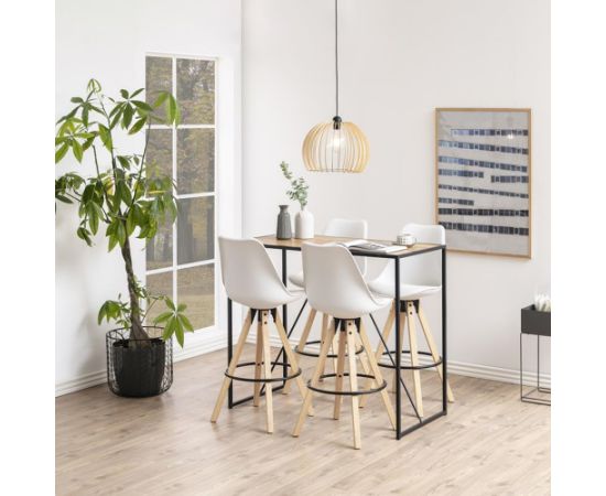 Барные стулья 2шт. DIMA 48,5x55xH111,5см, сиденье и спинка: кожзаменитель, цвет: белый Комплекты мебели для столовой