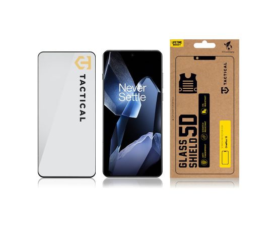 Tactic Taktiskais 5D stikla vairogs OnePlus 13 melns Ekrānu aizsardzība