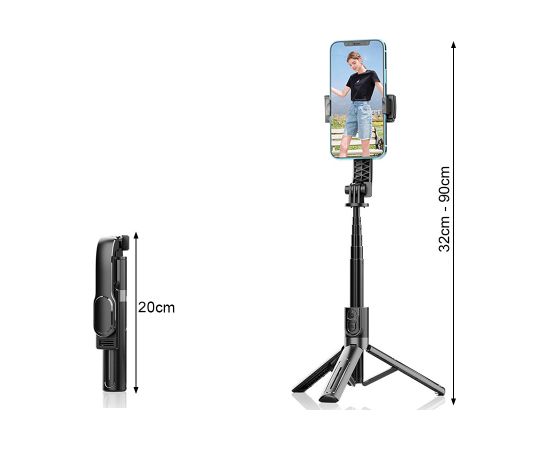 Fusion универсальный штатив | selfie stick | держатель для телефона | fotocam 90 см + bluetooth-пульт Selfie Stick