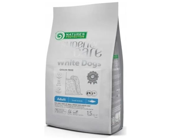 NATURE'S PROTECTION Superior Care White dog Small breeds Herring - dry dog food - 1,5kg Suņu barība