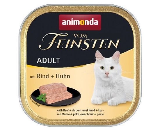 ANIMONDA Vom Feinsten Adult Beef with chicken - wet cat food - 100g Kaķu konservi
