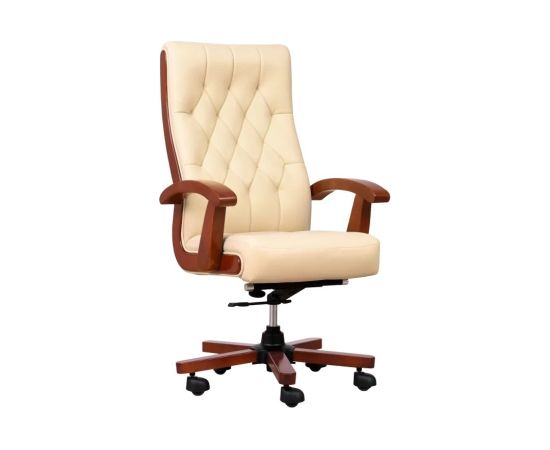 CONSUL cream leather armchair Офисные стулья