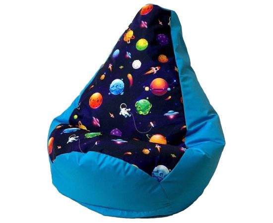 Go Gift Sako bag pouffe pear print blue planets XL 130 x 90 cm Мешки и пуфы