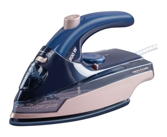 ProfiCare PC-DB 3125 Steam iron Ceramic soleplate 800 W Blue, Rose Gludekļi un sistēmas