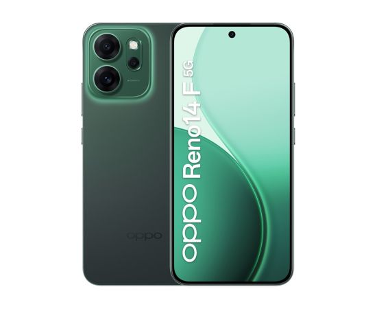 OPPO 14 F 5G Reno14 F 5G 16.7 cm (6.57") Dual SIM Android 15 USB Type-C 8 GB 256 GB 6000 mAh Green Mobilie telefoni