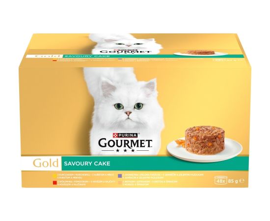 PURINA Gourmet Gold Savoury cake - wet cat food - 48x85g Kaķu konservi