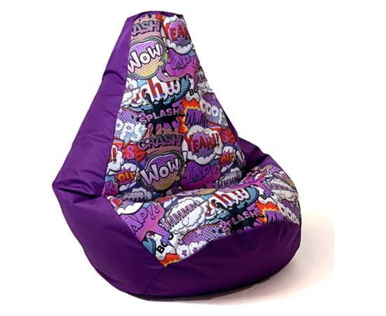Go Gift Sako bag pouffe Pear print purple-WOW XXL 140 x 100 cm Мешки и пуфы