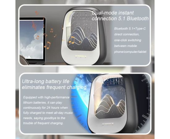 Беспроводной динамик для сна и отдыха Reach Relaxing Rain черный Беспроводные колонки