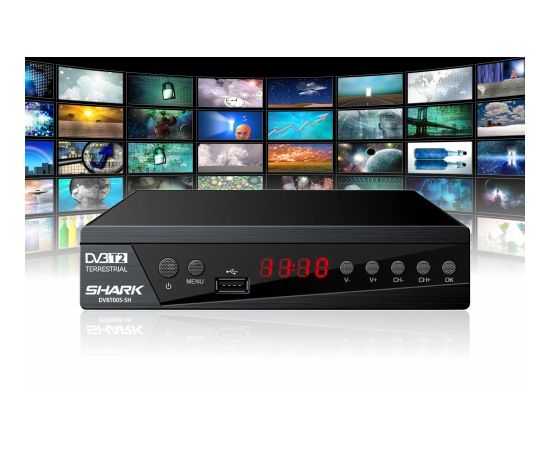 Manta DVBT005-SH Tuner for TV DVBT-T2/HEVC SHARK Dekoderi un Satelīttelevīzijas,TV uztvērēji