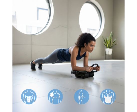 KA40 AUTOMĀTISKAIS VĒDERA RITENIS AR ATBALSTU UN HMS DISPLEJU Тренажеры для брюшного пресса