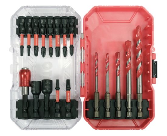 Skrūvgriežu uzgaļu komplekts Yato YT-04615; 18 gab. Аксессуары для дрелей