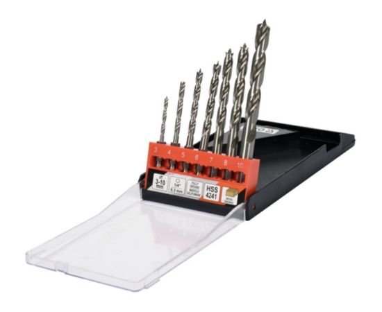 Koka urbju komplekts Yato YT-33873; 3-10 mm; 7 gab. Аксессуары для дрелей