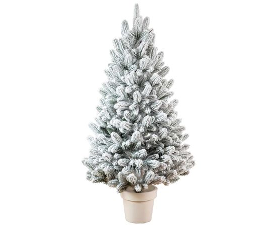 (Ir veikalā) Ziemassvētku egle podā “Lapland Flocked” 1.1M 60CM Mākslīgās egles
